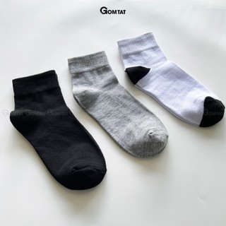 Tất vớ cổ cao nam nữ trơn màu GOMTAT, chất liệu mềm mại thoáng mát, êm chân - TAT-TRONCAO-VNXK