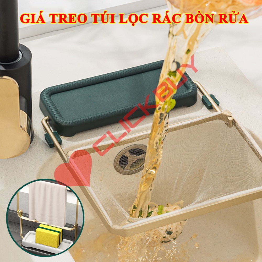 Giá Treo Túi Lọc Rác Bồn Rửa Kết Hợp Để Đồ Rửa Chén Bát Ngăn Tắc Nghẽn ...