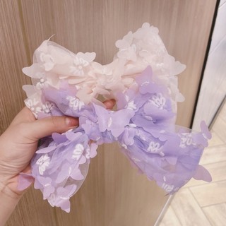 🎀 𝑭𝑹𝑬𝑬𝑺𝑯𝑰𝑷 🎀 Kẹp Tóc Hình Nơ Phối Lưới Cỡ Lớn Phong Cách Hàn Quốc Tinh Tế Thời Trang Hot Trend