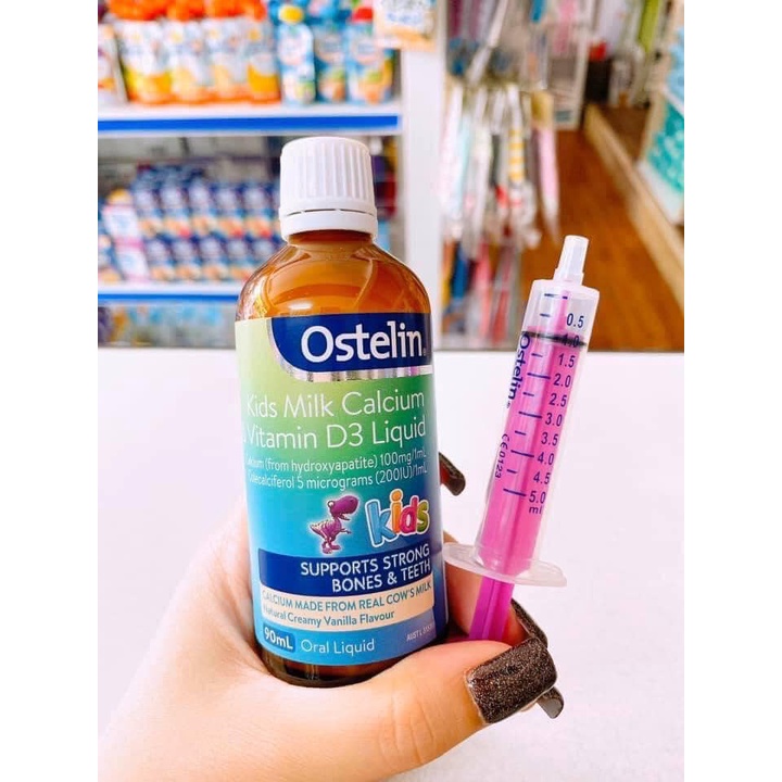 Ostelin canxi sữa và vitamin D3 Úc dạng lỏng/ dung dịch cho bé Ostelin