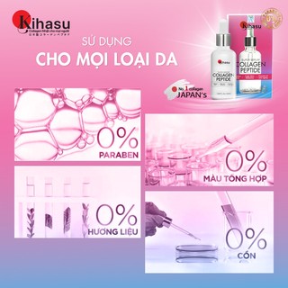Serum Collagen Peptide Kihasu 6in1 Dưỡng Da Trắng Sáng, Hỗ Trợ Giảm Nhăn Da, Hỗ Trợ Giảm Mụn Đều Màu Da