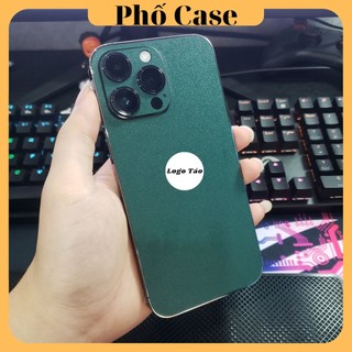 Miếng dán skin xanh rêu iPhone 16promax 15promax 14ProMax 13Promax 13Pro 13 12Promax 12Pro 12 11Promax 11Pro 11 Xsmax Xs