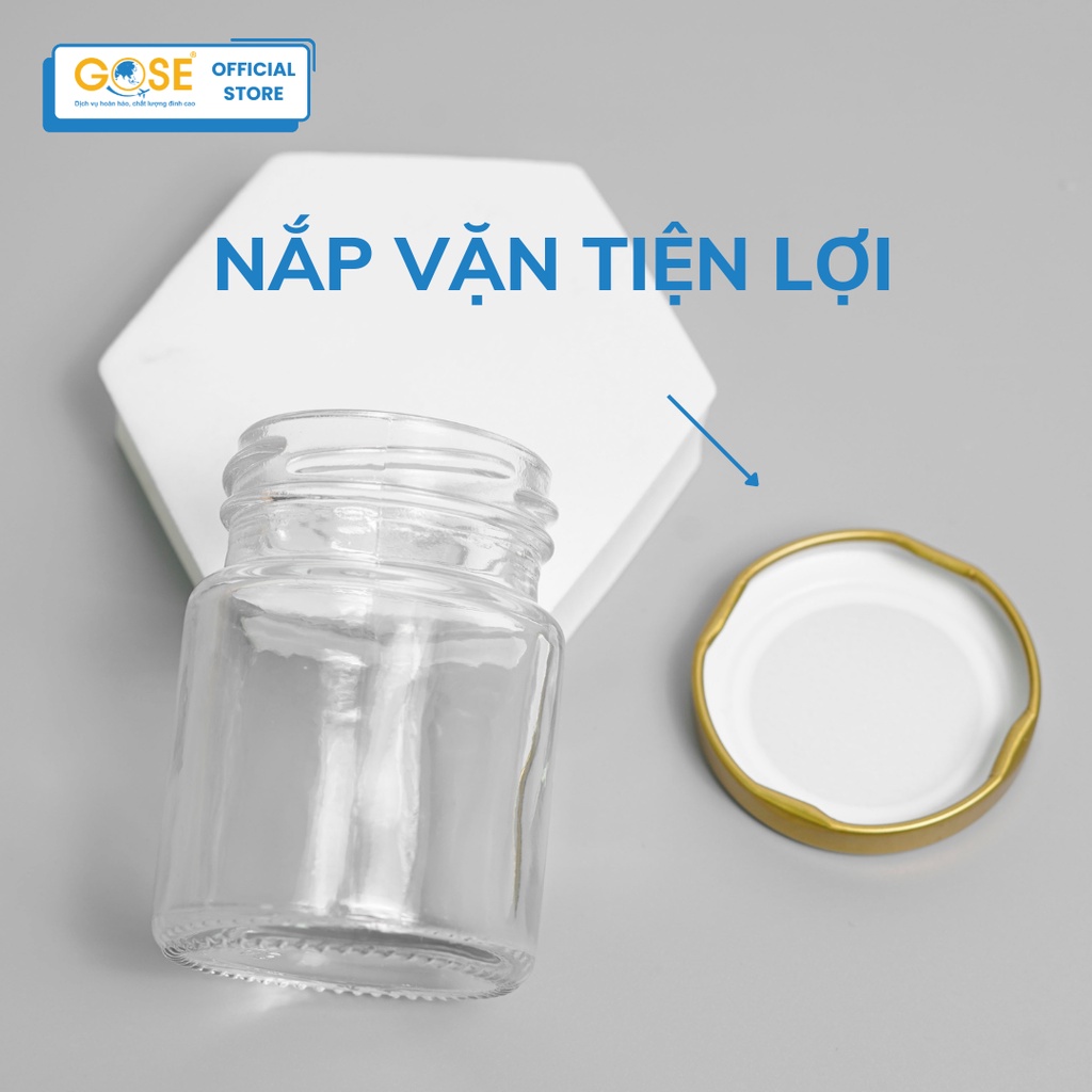 Ảnh Hũ chưng yến thủy tinh nắp vặn 70ml GOSE hộp đựng thực phẩm giúp bảo quản đồ ăn 3