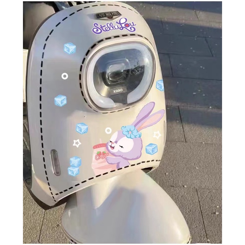 Hl sticker Dán Trang Trí Xe Máy / Xe Hơi Chống Trầy Xước Họa Tiết Hoạt Hình Dễ Thương