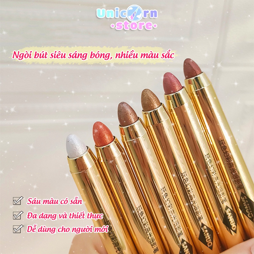 Bút Nhũ Mắt 2 Đầu Shaqinuo Duo Eyeshadow Stick G12