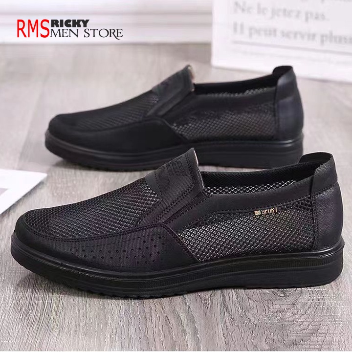 Giày Lười Vải Lưới Nam Thoáng Khí - Giày Trung Niên Nam Siêu Nhẹ MS6A