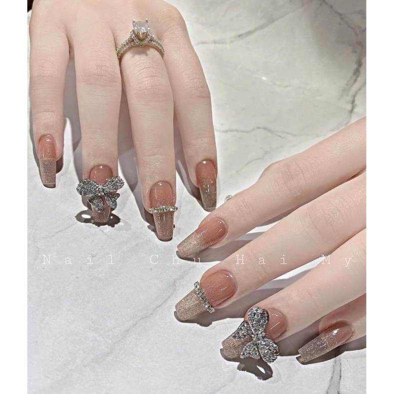 Set dây xích đá - xích bạc - dây đá trang trí móng