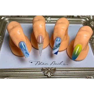 Ngón tay giả tập sơn nail - set 5 cái