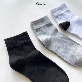 Tất vớ cổ cao nam nữ trơn màu GOMTAT, chất liệu mềm mại thoáng mát, êm chân - TAT-TRONCAO-VNXK