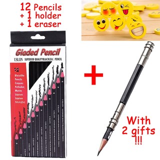 Set 12 Túi Đựng Bút Chì 2H-8B Đa Dụng Chất Lượng Cao