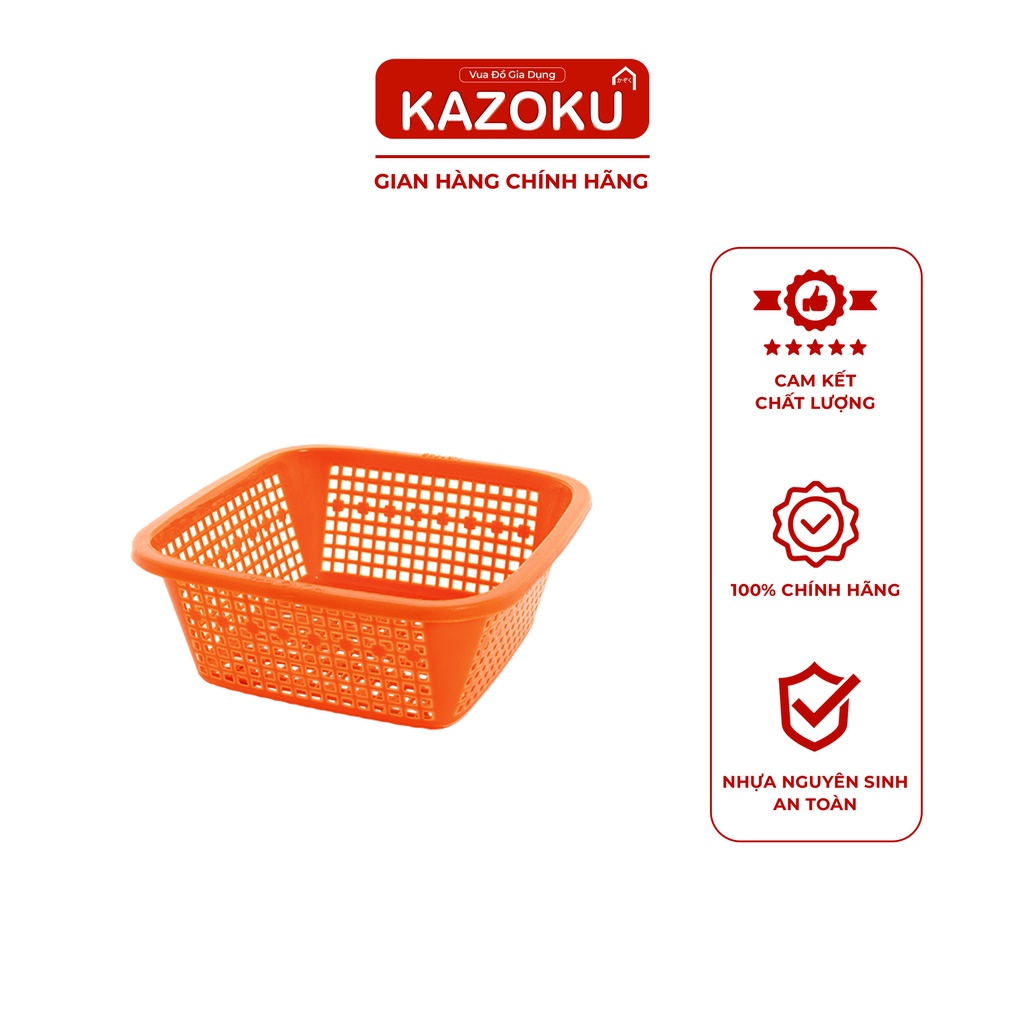 Rổ Nhựa Hình Vuông Hồng Phát Đỏ Dương Cam Chuối Ngọc Vàng - Vua Đồ Gia Dụng Kazoku - [HPRVS]