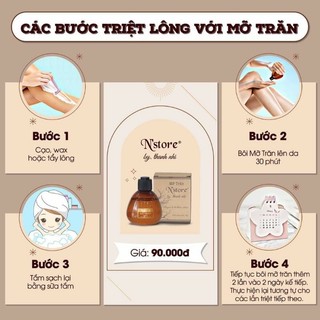 Mỡ Trăn Nguyên Chất N'store triệt lông, mờ rạn da, dịu vết bỏng lành tính tại nhà 75gr