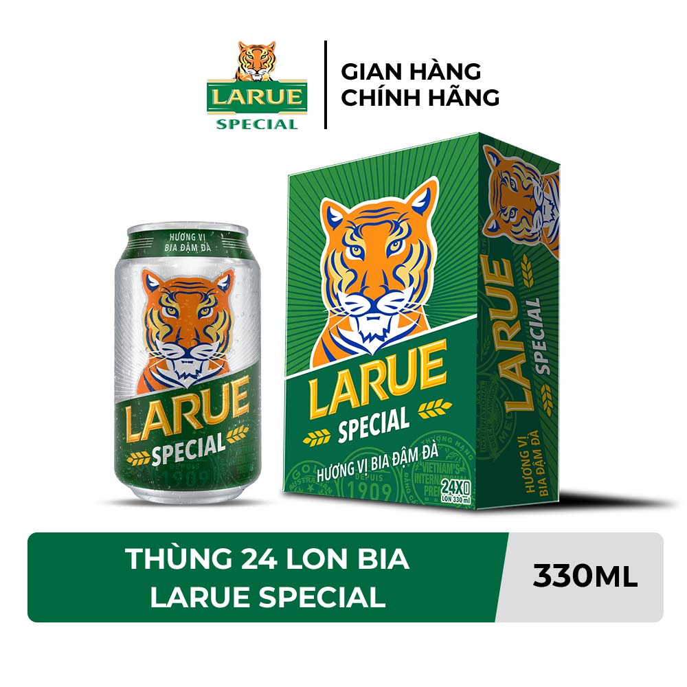 HỎA TỐC HCM - Thùng 24 lon bia Larue Special 330ml/lon