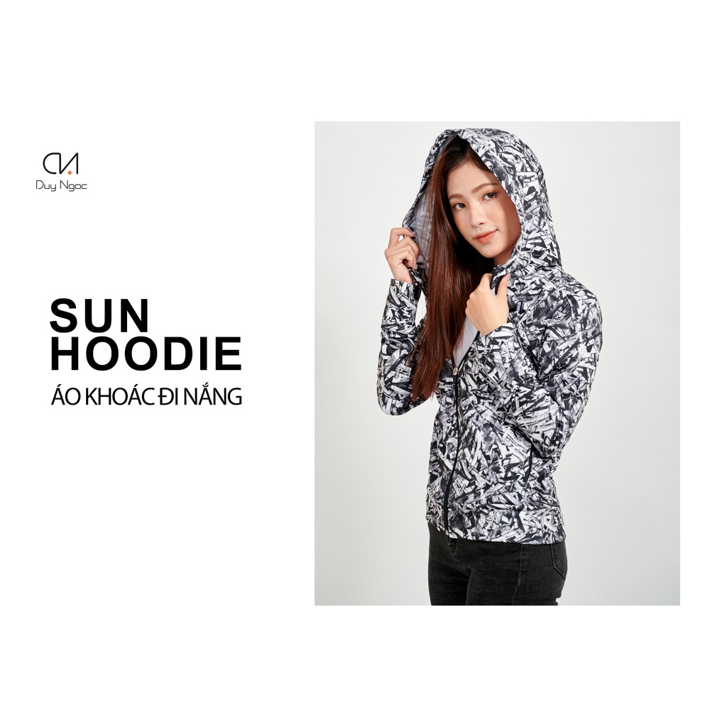 Áo khoác chống nắng Sun Hoodie Hoa văn Duy Ngọc - thời trang, thoáng mát, chống nắng tối ưu, chất lượng loại 1 cao cấp