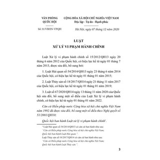 Sách - Luật Xử Lý Vi Phạm Hành Chính (Sửa đổi, bổ sung năm 2020) - ndbooks