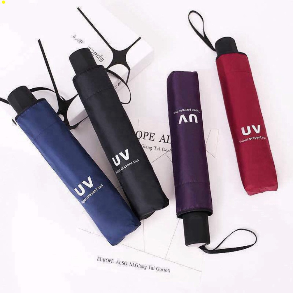 Ô dù gấp gọn đi mưa che nắng to nhiều màu cute cỡ lớn cao cấp dễ thương chống tia uv New