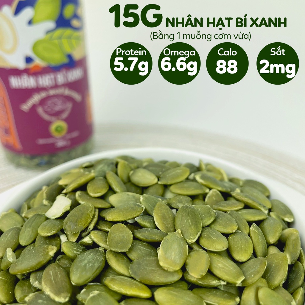 Nhân Hạt Bí Xanh Nhập Khẩu Mỹ Pams 300g/hũ - Rang Nguyên Vị, Dùng Ăn Vặt