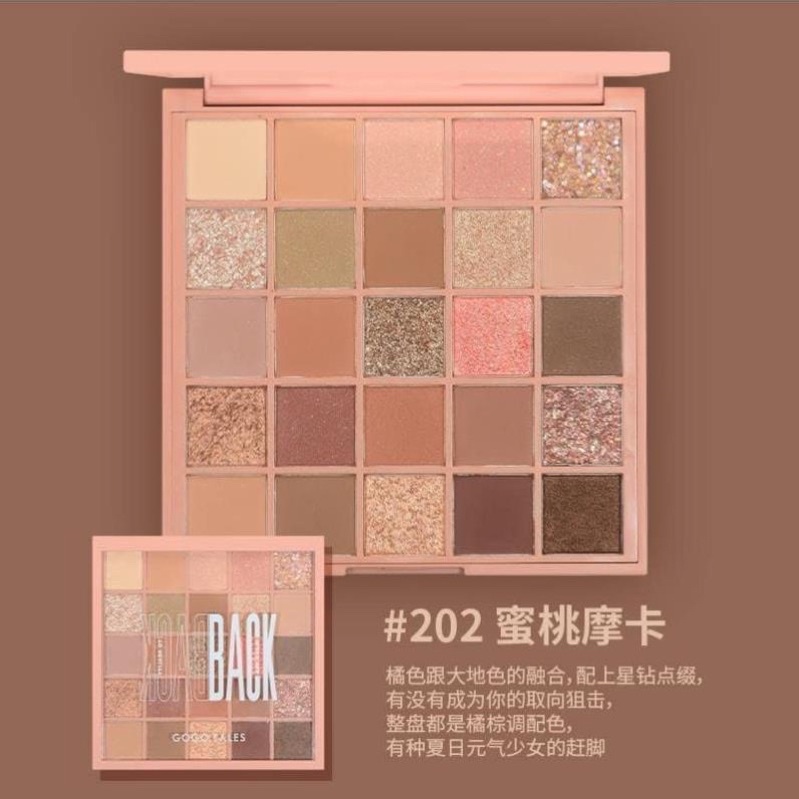 Bảng Phấn Mắt Gogo Tales Màu 202 Classic Orange 25 Ô