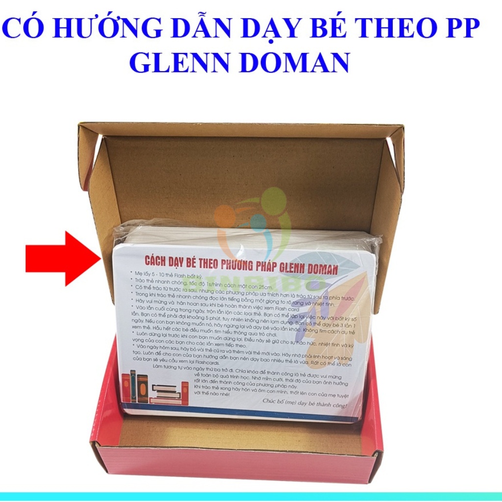 Thẻ học thông minh cho bé size to A5 15x21cm giúp bé phát triển trí tuệ - Binbibo