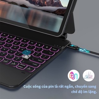 GOOJODOQ Bàn Phím Bluetooth Magic Cho iPad Pro 11 12.9 Air 4 5 Gen 10th 10.9 Ốp Lưng Bàn Di Chuột Không Dây