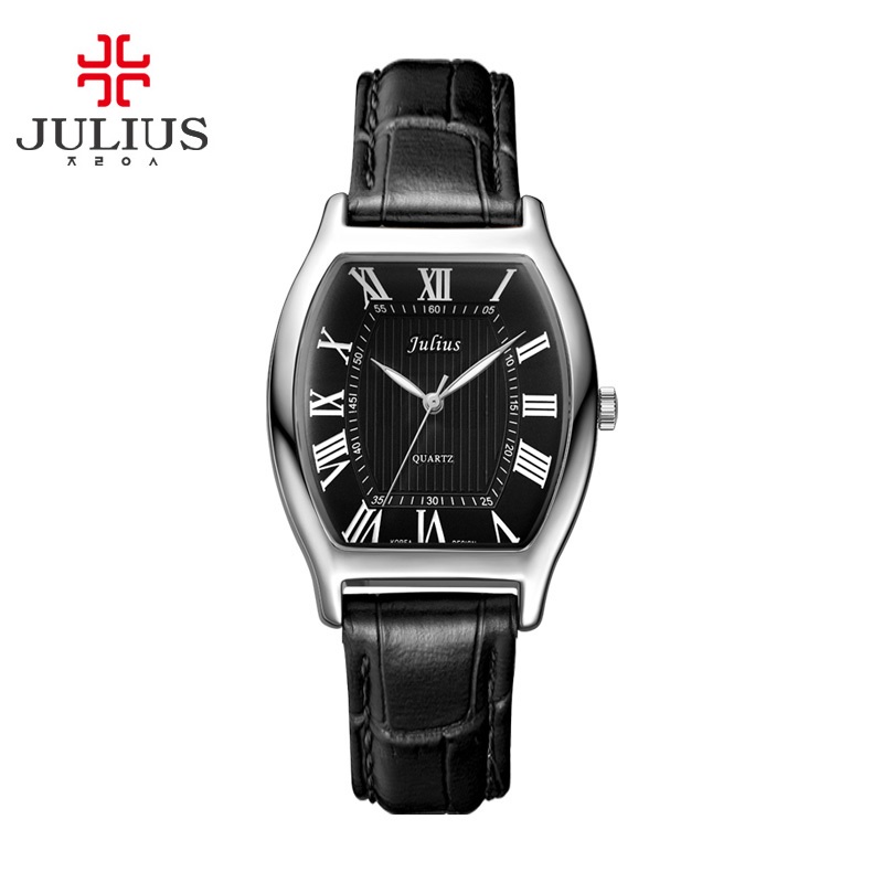 Đồng hồ nam dây da Julius Ja-703 Đen
