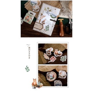 DIY - Sticker 5 - Hình dán sticker phong cách hoài cổ, retro, vintage, một hộp hơn 40 tấm🐻💕💕💕🌻