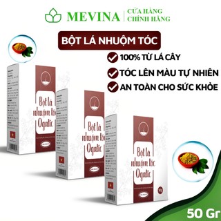 Thuốc Nhuộm Tóc Thảo Dược Ogatic 50G, Bột Lá Phủ Bạc Thảo Dược, Không Hoá Chất, Kích Ứng - Mevina