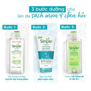 Sữa Rửa Mặt Simple Kind To Skin Moisturising Facial Wash và  Refreshing Facial Wash – 150ml