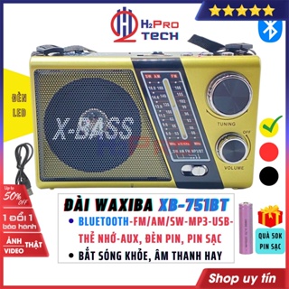 Máy Nghe Nhạc Kiêm Đài Radio Fm Waxiba Xb-751Bt Bluetooth, Đài Fm Có Thẻ  Nhớ, Usb, Đèn Pin, Quà 50k Pin Sạc-H2Pro Tech | Shopee Việt Nam