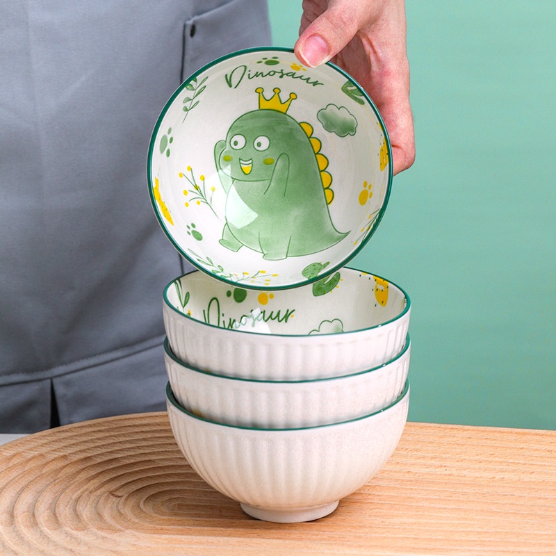 Bát Ăn Cơm Dễ Thương Hình Khủng Long, Bát Cơm Cute Chất Liệu Gốm Sứ Cao ...