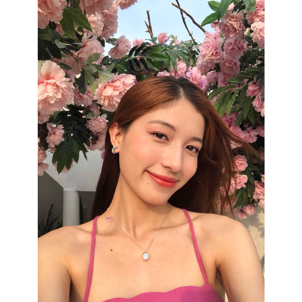 Ảnh Dây Chuyền Khung Bạc 925 Đá Ánh Trăng  Thiên Nhiên Phong Thủy May Mắn Không Kị Mệnh SP002711 Gypsy.lala 3