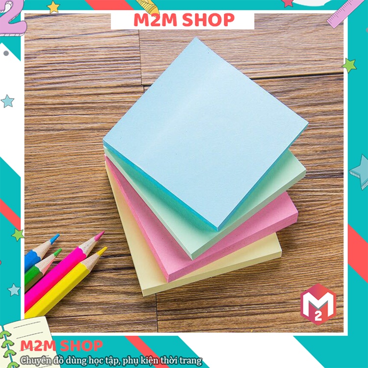 Giấy nhớ hình vuông nhiều màu sắc gồm 100 tờ (75mm x 75mm) | Shopee ...