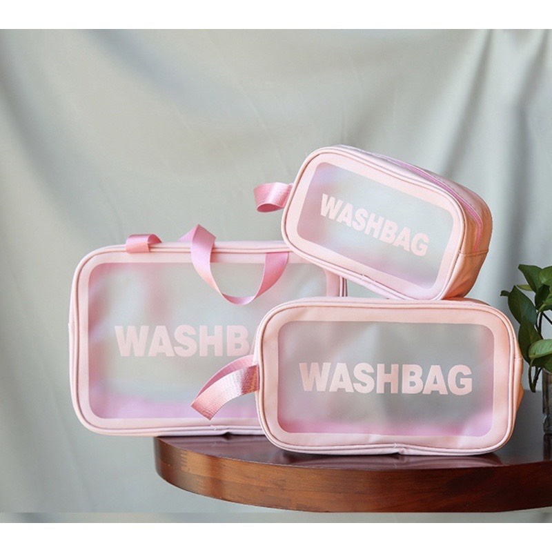 Cốp Trang Điểm Dạng Túi Xách Tay, Túi Cốp Đựng Mỹ Phẩm WASHBAG 3 size 3 màu Túi đựng đồ trang điểm đồ cá nhân chống nước