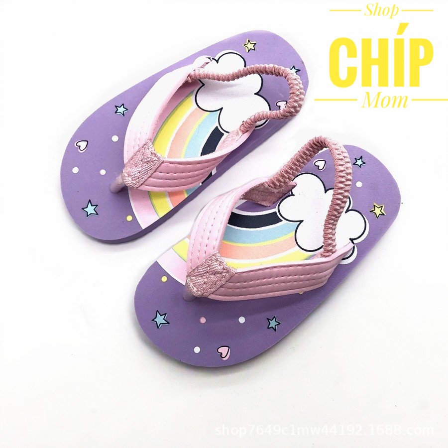 sandal bé trai dép tông cho bé có quai sau thun siêu nhẹ xỏ ngón siêu nhẹ chim tien cá cầu vồng khỉ KEP ( ảnh thật )