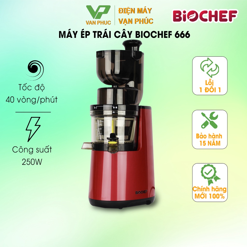 Máy ép chậm trái cây Biochef 666 (250W) - Chính hãng BH-15 Năm | Shopee ...