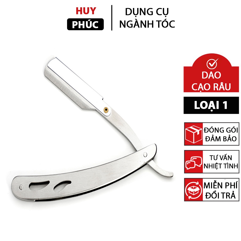 Cán dao cạo râu Barber thay lưỡi, dao cạo Barber lông mặt mày cán inox ...