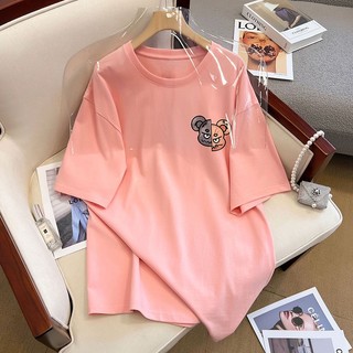Áo thun HIIXIIVI 100% cotton tay ngắn dáng suông in họa tiết trẻ trung thời trang unisex size 5XL