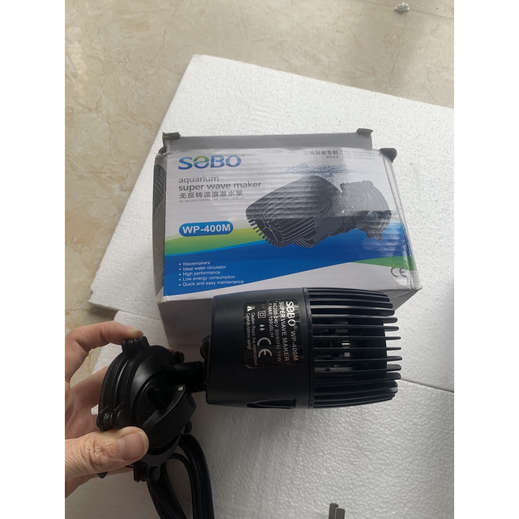 Thổi luồng SOBO WP-400M(15W-10000L/H),tạo sóng,đẩy cặn bẩn dùng cho hồ cá cảnh,hồ koi.