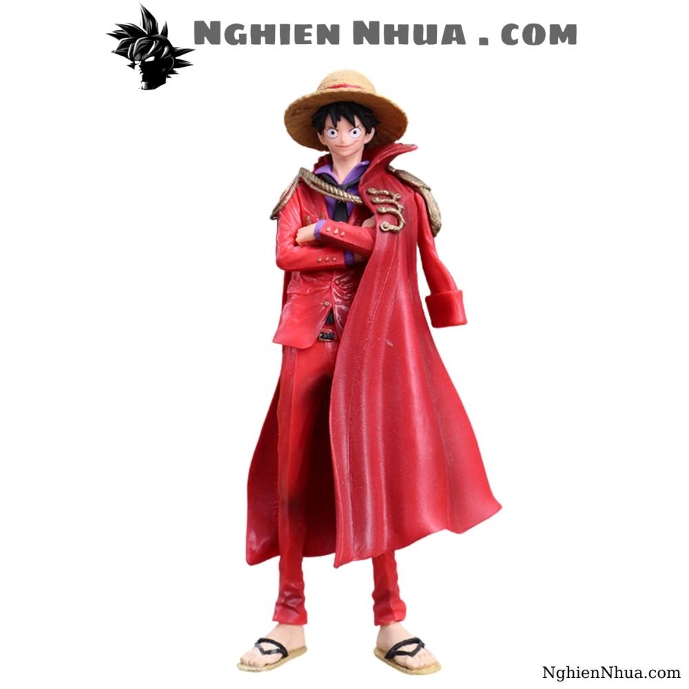 Mô hình One Piece luffy mũ rơm áo choàng đỏ bản kỉ niệm 20 năm cao 25cm ...