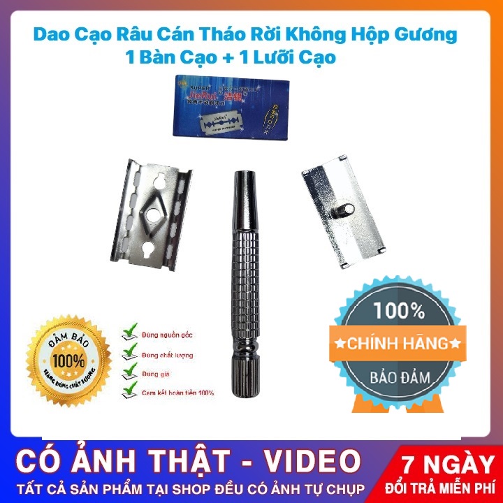 Bàn Cạo Râu INOX Truyền Thống Chính Hãng Cán Tháo Rời [ Hàng Bóc Hộp ...