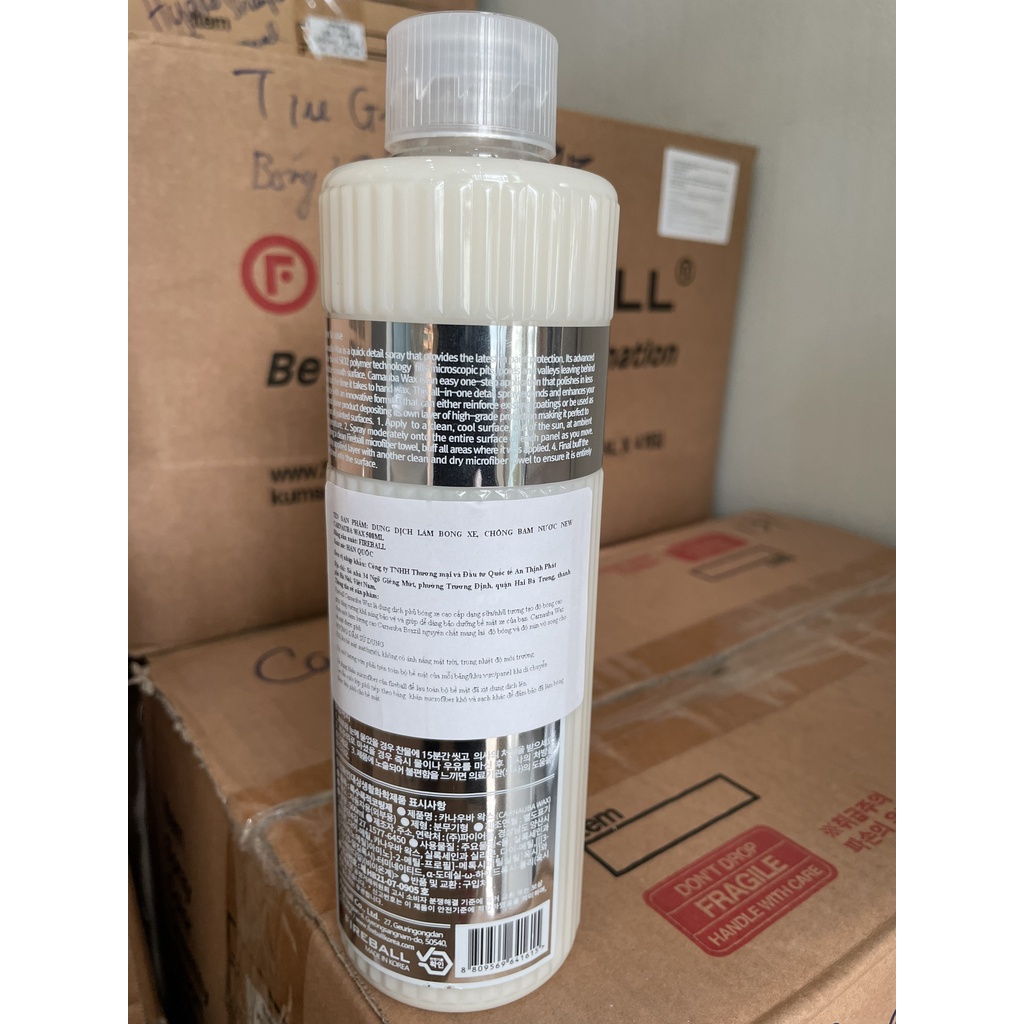 DUNG DỊCH PHÚ BÓNG XE, CHỐNG BÁM NƯỚC CAO CẤP CARNAUBA WAX, HÀNG CHÍNH HÃNG FIREBALL, HÀN QUỐC