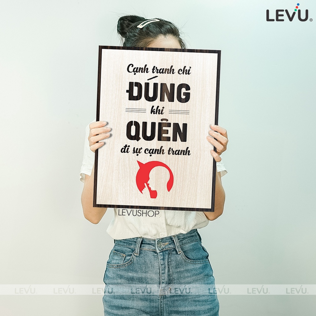 Tranh Slogan hay về kinh doanh LEVU092: Cạnh tranh chỉ đúng khi quên đi sự cạnh tranh