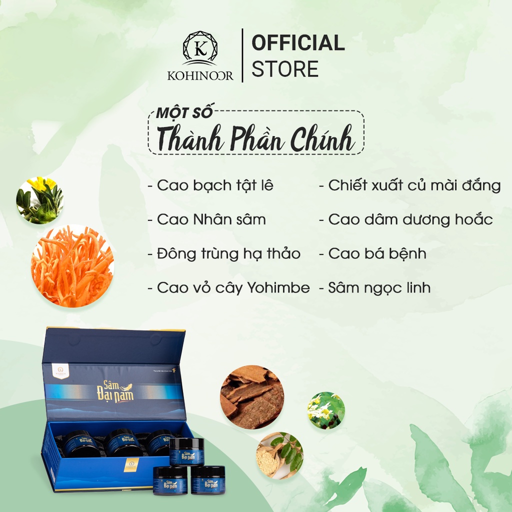 Ảnh Viên uống tăng cường sinh lý nam SÂM ĐẠI NAM Kohinoor (45 viên) 1