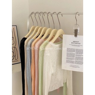 Áo khoác cardigan MALY mùa hè sợi cotton dệt kim cao cấp thoáng mát by Serene