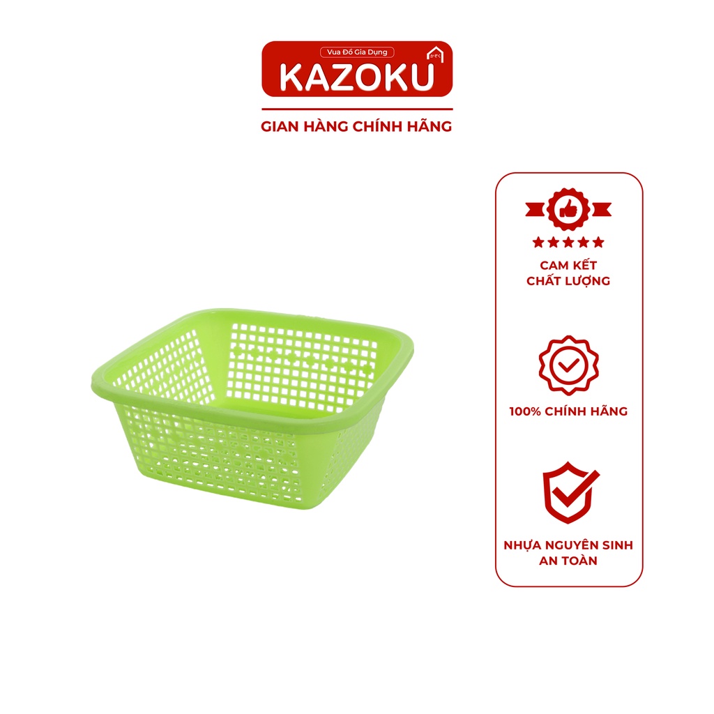 Rổ Nhựa Hình Vuông Hồng Phát Đỏ Dương Cam Chuối Ngọc Vàng - Vua Đồ Gia Dụng Kazoku - [HPRVS]