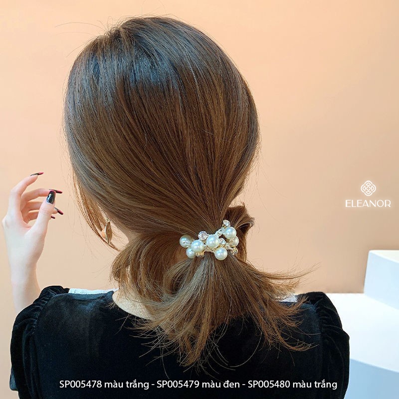 Dây buộc tóc nữ Eleanor Accessories đính đá cột tóc ngọc trai nhân tạo phụ kiện tóc 5478