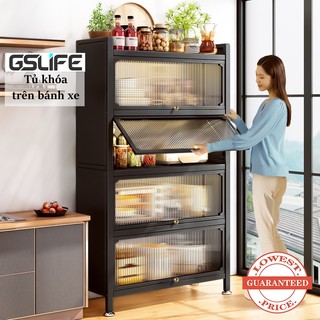 GSlife Kệ Để Đồ 70/80/100cm-Kệ Nhà Bếp Đa Năng Thông Minh Kệ Lò Vi Sóng Có Tủ Thép Carbon