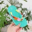 Dép Kẹp Xỏ Ngón Cho Trẻ Em Đính Sticker Thỏ Gỗ Dễ Thương Cao Cấp Handmade Đế Cao Su Non