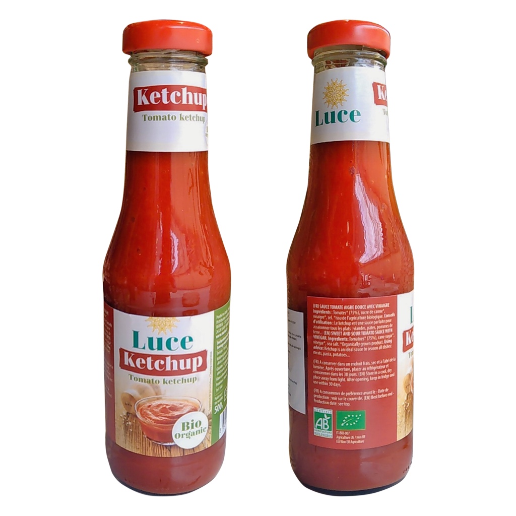 Sốt tương cà ketchup hữu cơ Luce Markal 500g