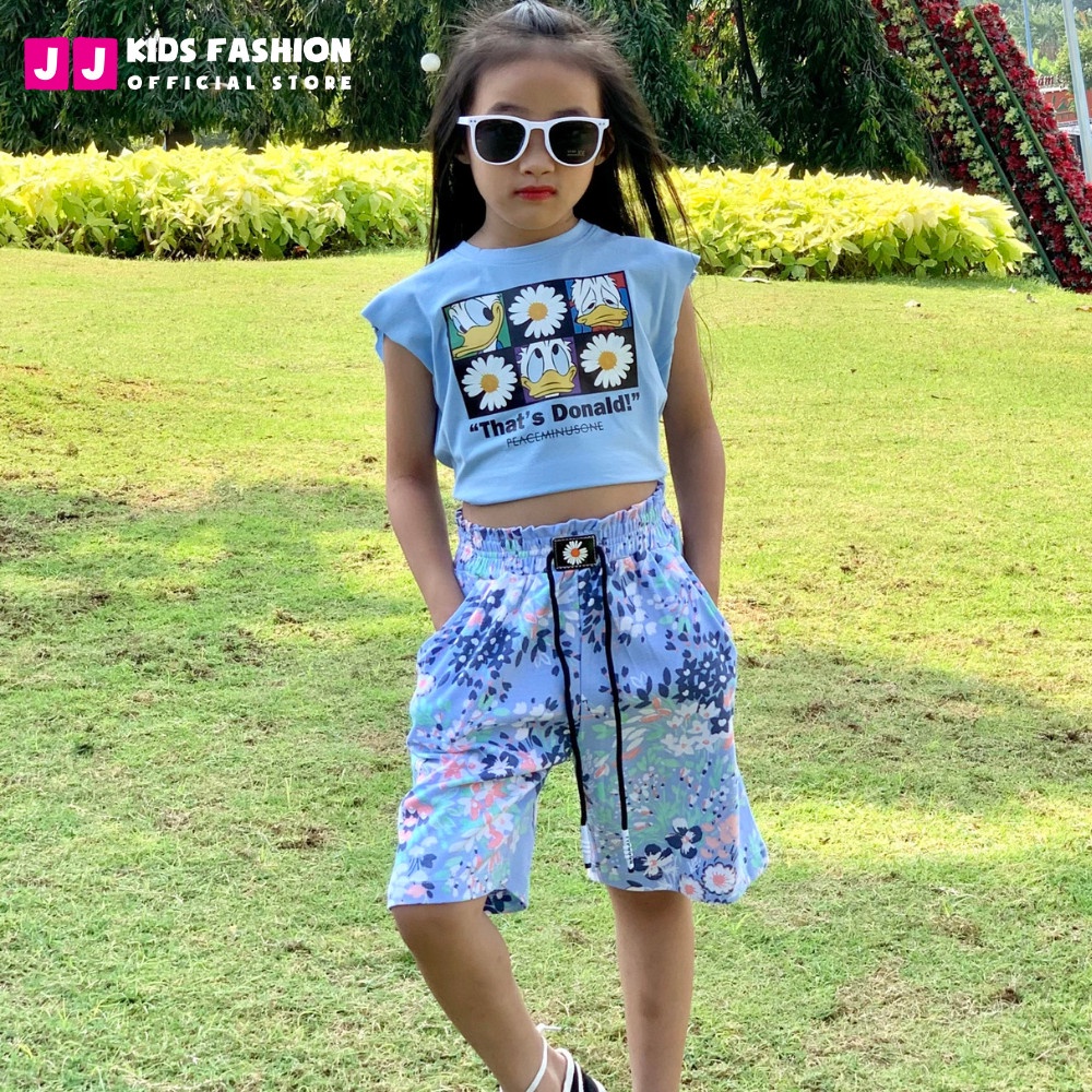 Bộ Cộc Tay Bé Gái Vải Cotton In Hình Dễ Thương – Quần Áo Trẻ Em | JJ Kids Fashion